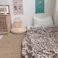 Leopard Rabbit Bunny Velvet Blanket Ball Ball Sofa Cover Blanket Car Siesta Children Velvet Blanket Soft Waxy Hanfeng Blanket