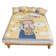 Sweet girl ice silk mat three-piece 900D ice soft silk health soft mat machine washable folding mat mat