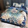 American digital printing milk velvet four-piece suit autumn and winter thick warm baby velvet coral velvet 1.8m bed quilt cover