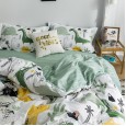 Age-reducing cartoon 13372 cotton printing four-piece double bed set quilt cover bed sheet