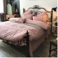 60 pieces of brushed cotton four-piece thickened autumn and winter embroidered cotton 1.8m bed solid color simple European-style home textile bedding