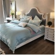 60 pieces of brushed cotton four-piece thickened autumn and winter embroidered cotton 1.8m bed solid color simple European-style home textile bedding
