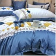 Jane European style 60 Egyptian long-staple cotton bedding cotton diamond lattice stitching embroidery simple four-piece set