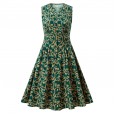 vintage dress explosive single-breasted women's retro dress