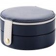 Leather jewelry storage box portable snap jewelry box earring ring box pendant jewelry box