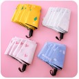 T64 girl heart umbrella folding small fresh literary sun umbrella