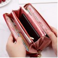 New ladies wallet women long fashion clutch bag Japan and South Korea zipper lychee leaf mobile phone bag