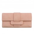 Korean version of the new three-fold ladies wallet retro lychee pattern large capacity long wallet