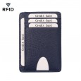 The new card holder cross pattern anti-theft brush RFID card sleeve men's fashion card holder