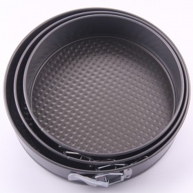 Aimanwu 3PC gray non-stick buckle round live bottom cake mold (18CM ～ 28CM)