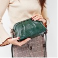 Leather bag female new cloud bag messenger female bag soft leather first layer cowhide cowhide diagonal shoulder small shell bag