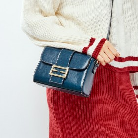 Cowhide bag spring and summer new trendy female bag wild Korean shoulder bag female fashion personality explosion small square bag