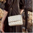 Cowhide women's bag new leather women's bag messenger bag spring and summer linge embroidery thread chain bag diagonal shoulder bag