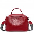 Spring and summer new leather handbags female crocodile pattern first layer cowhide large capacity ladies shoulder messenger bag