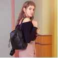 Korean fashion backpack new style large capacity college style backpack first layer leather travel backpack