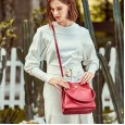 Leather handbags new oil wax cowhide large-capacity bucket bag casual portable messenger shoulder bag