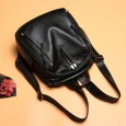 Summer new shoulder bag British style ladies first layer cowhide double zipper large capacity wild travel backpack soft leather