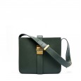 New leather handbag bag Korean fashion cowhide lock square bucket bag broadband shoulder bag handbag lady bag