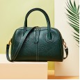 Boston leather handbag pillow bag handbag spring and summer first layer cowhide lychee shoulder crossbody bag