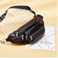 The new oblique cross-body chest bag female leather tide fashion oblique span king bag star model casual wild chest bag
