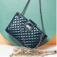 Korean version of the new fashion leather women's bag small bag small fragrance wind diamond chain bag fashion shoulder messenger bag