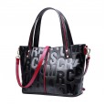 Leather handbags new fashion portable tote bag ladies bag letter wild first layer leather crossbody bag