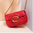 Summer new leather female bag small fragrance wind chain bag small bag shoulder bag wild Messenger bag