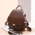 Leather shoulder bag women's new Korean fashion trend ladies backpack first layer cowhide soft leather women's bag