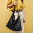 Spring and summer new women's bag shoulder bag lychee pattern first layer cowhide women's bag simple fashion mother and child bag portable crossbody bag