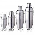 Hot selling 5pc stainless steel shaker set shaker set with ice clamp measuring cup filter spoon