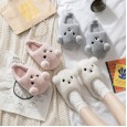 Autumn and winter children's cotton slippers boys and girls winter fur warm cotton shoes small and large children's family of three baby cotton mop