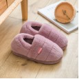 Autumn and winter cotton slippers home female bag with thick bottom anti-skid month childbirth home furry cotton shoes winter indoor