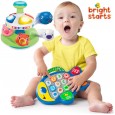 Baby music toys puzzle early education sound and light happy fish English French learning machine music learning little whale