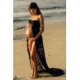 Women's lace pregnant women trailing tube top dress long sleeve photography sleeveless dress 8862