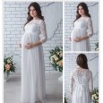 Long-sleeved lace fight according to pregnant women sexy loose trailing dress long skirt 8965 pregnant women dress