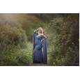 Women's lace stitching pregnant women's ultra-long-sleeved one-piece dress photography Feifei sleeve dress 1839