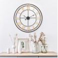 European metal round big wall clock creative iron clock home living room clock 80cm can