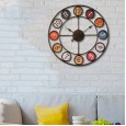 Boyida new hot personality creative iron clock retro wall clock living room study wall clock