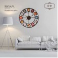 Boyida new hot personality creative iron clock retro wall clock living room study wall clock