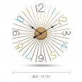 Hot selling modern fashion personality mute metal wall clock creative living room clock