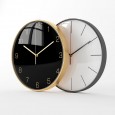 Metal mute wall clock Nordic simple creative living room clock fashion home to map
