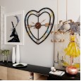 Modern minimalist creative living room love wall clock fashion mute iron metal clock
