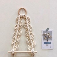 Nordic style woven tapestry paper towel rack storage rack B & B style hotel wall decoration wall hanging hot sale