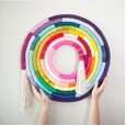 Nordic style children's room ornaments simple rainbow disc wall decoration pure cotton hand-woven wall hanging photo props