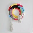 Nordic style children's room ornaments simple rainbow disc wall decoration pure cotton hand-woven wall hanging photo props