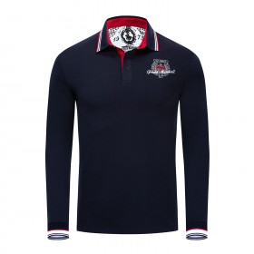 Autumn and winter plus size men's long-sleeved polo shirt men's shirt lapel shirt 061