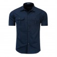 Men's short-sleeved shirt military style military uniform outdoor shirt pure cotton 55889