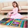 Children's watercolor pen stationery set wooden gift gift box painting material 36 color crayon art primary school painting tools