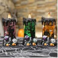 Halloween horror props electronic candle lights glowing LED rotating colored lights bar scene layout decoration props