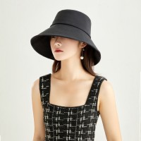 Spring and summer black big brim fisherman hat female hat outdoor travel leisure sun hat cold feeling anti-ultraviolet female hat